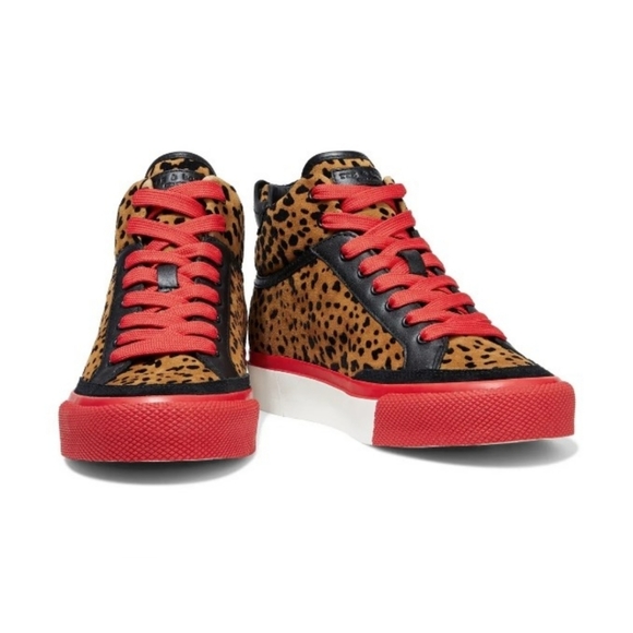 Rag & Bone Suede Leapard High Top Shoes - Picture 2 of 11